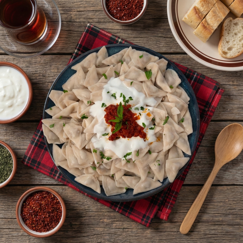 Büyük Üçgen Mantı 400 Gr.